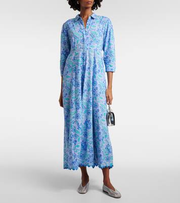 Robe longue en coton à fleurs | Juliet Dunn