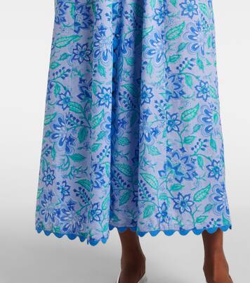 Robe longue en coton à fleurs | Juliet Dunn