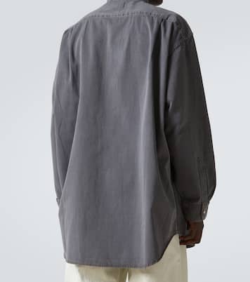 Logo oversized chambray shirt | Miu Miu