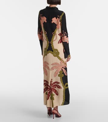 Tunica in seta con stampa e paillettes | Johanna Ortiz