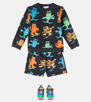 Cotton-blend fleece sweatshirt and shorts set | Stella McCartney Kids