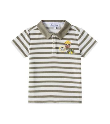 Striped cotton-blend terry polo shirt | Tartine et Chocolat