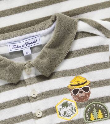 Striped cotton-blend terry polo shirt | Tartine et Chocolat
