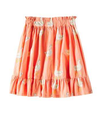 Duck printed ruffled cotton jersey skirt | Jellymallow