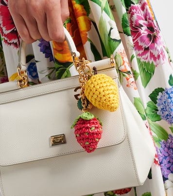 DG raffia-trimmed keychain | Dolce&Gabbana