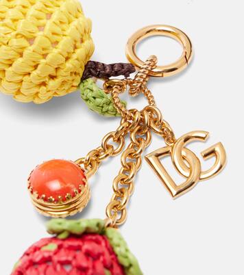 DG raffia-trimmed keychain | Dolce&Gabbana