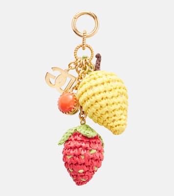 DG raffia-trimmed keychain | Dolce&Gabbana