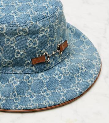 Horsebit denim bucket hat | Gucci
