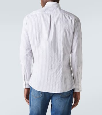Striped cotton poplin shirt | Brunello Cucinelli
