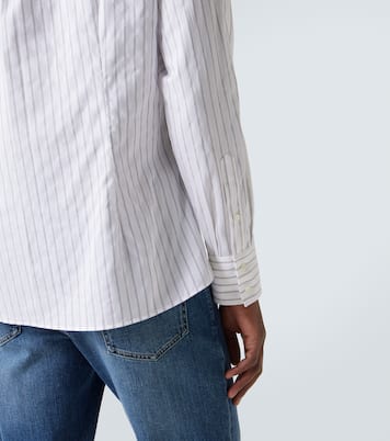 Striped cotton poplin shirt | Brunello Cucinelli