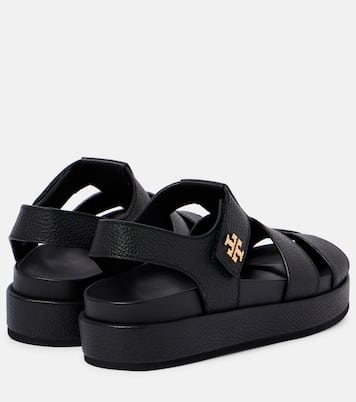 Sandalen Double T aus Leder | Tory Burch