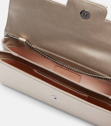 Envelope embellished satin clutch | Roger Vivier
