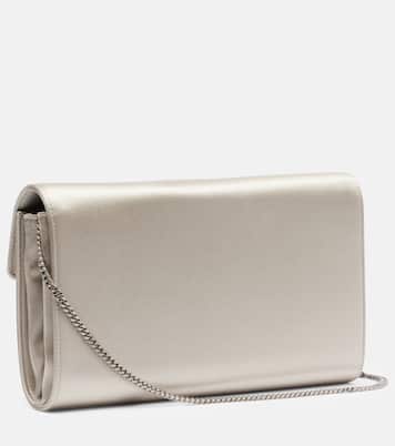 Envelope embellished satin clutch | Roger Vivier
