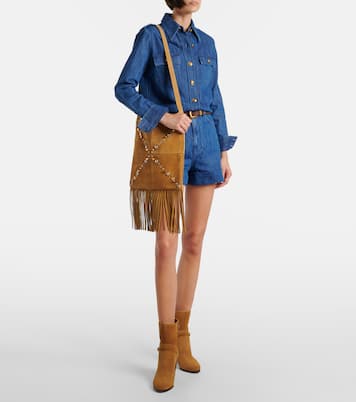 Stivaletti Pattie 75 in suede | Valentino Garavani