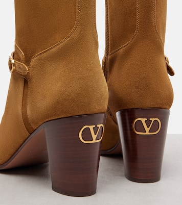 Stivaletti Pattie 75 in suede | Valentino Garavani