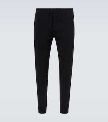 Technical cotton-blend slim pants | Prada