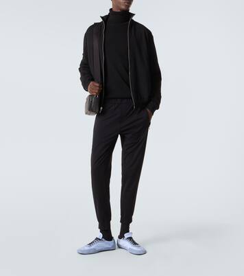 Technical cotton-blend slim pants | Prada