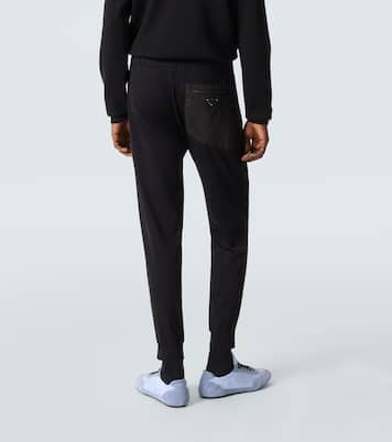 Technical cotton-blend slim pants | Prada