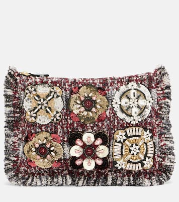 Bestickte Clutch aus Jacquard | La DoubleJ