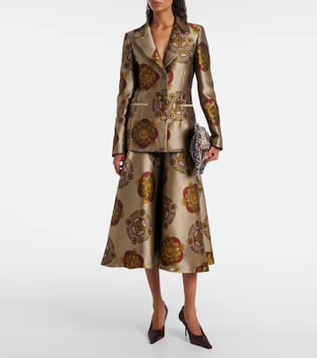 Bestickte Clutch aus Jacquard | La DoubleJ