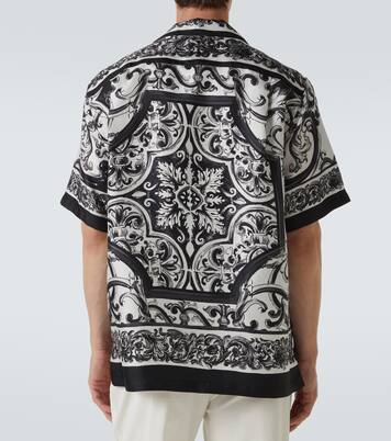Majolica silk twill bowling shirt | Dolce&Gabbana