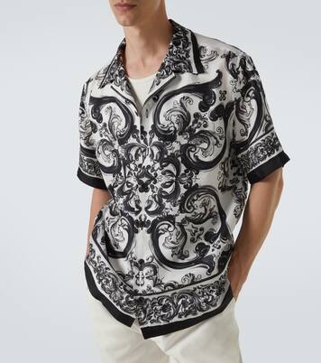 Majolica silk twill bowling shirt | Dolce&Gabbana