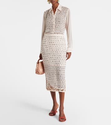 Wedge-Pantoletten 75 aus Leder | Dries Van Noten