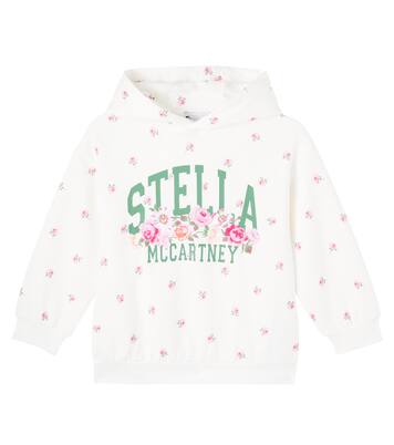 Floral logo cotton jersey hoodie | Stella McCartney Kids