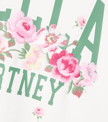 Floral logo cotton jersey hoodie | Stella McCartney Kids