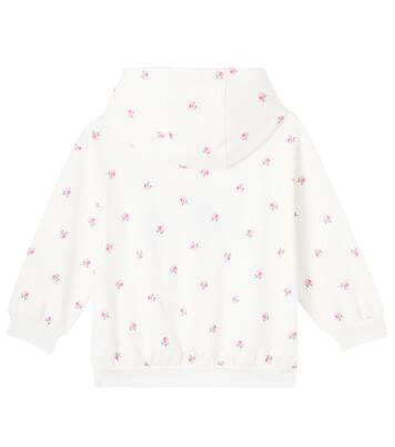 Floral logo cotton jersey hoodie | Stella McCartney Kids