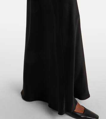 Baia velvet-trimmed satin bustier gown | Max Mara