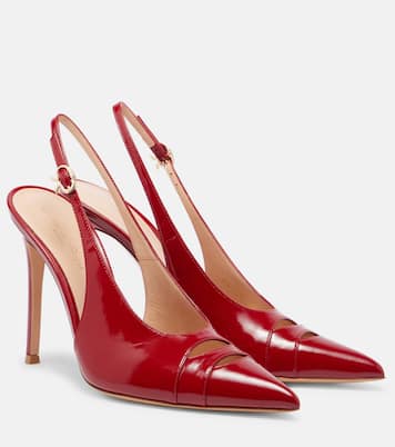 105 patent leather slingback pumps | Gianvito Rossi
