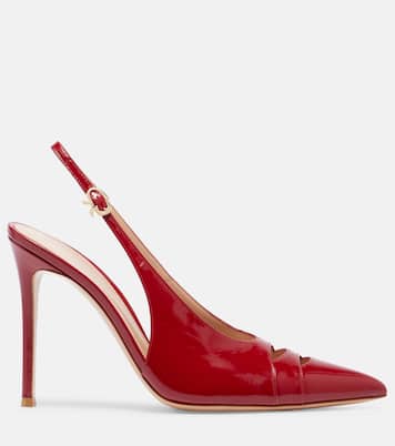 105 patent leather slingback pumps | Gianvito Rossi