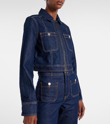 Patty cropped denim jacket | Veronica Beard