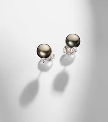 Boucles d’oreilles en or blanc 18 ct, perles et diamants | Mikimoto