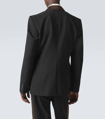 Blazer Alto en laine vierge et satin | Wales Bonner