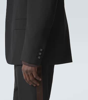 Blazer Alto en laine vierge et satin | Wales Bonner