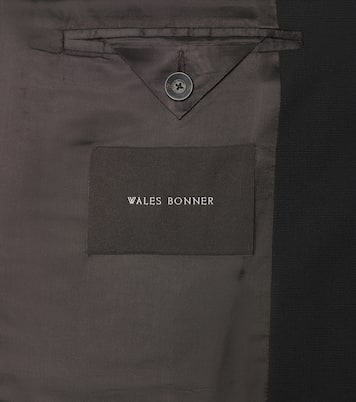 Blazer Alto en laine vierge et satin | Wales Bonner