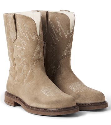 Stiefel Wish Star Biker aus Veloursleder | Golden Goose Kids