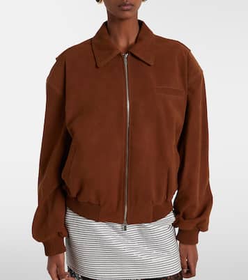 Suede bomber jacket | Jacques Wei