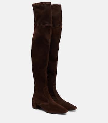 Overknee-Stiefel Remi 35 aus Veloursleder | Aquazzura