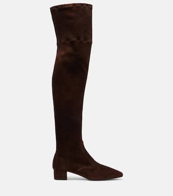 Overknee-Stiefel Remi 35 aus Veloursleder | Aquazzura