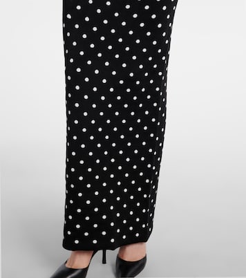 Polka-dot asymmetric maxi dress | Self-Portrait