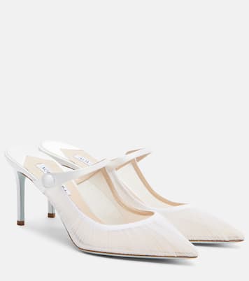 Mules Voile 75 aus Tüll mit Satin | Aquazzura