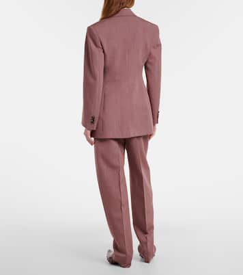 Pantalon fuselé en laine et lin mélangés | Bottega Veneta