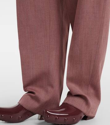 Pantalon fuselé en laine et lin mélangés | Bottega Veneta