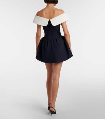 Robe en laine et soie à encolure bardot  | Shushu/Tong