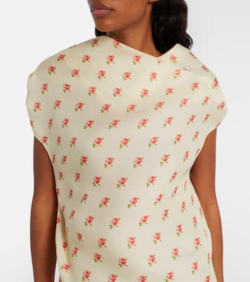 Robe en soie à fleurs | Khaite