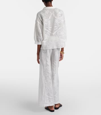 Pantalon Nina en coton brodé | Farm Rio