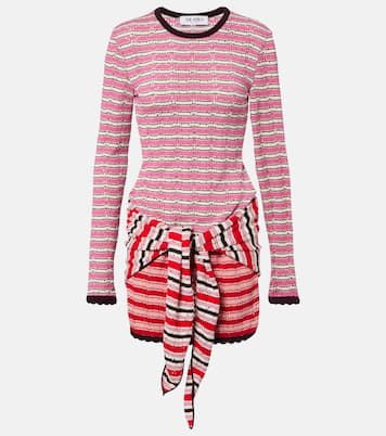 Striped crochet cotton minidress | The Attico